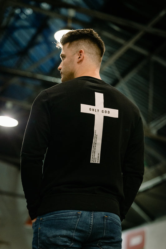 "Csak az Úr" fekete pulcsi