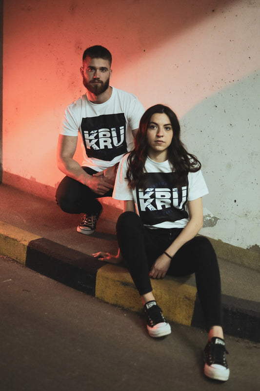 "KRU Records" fehér póló